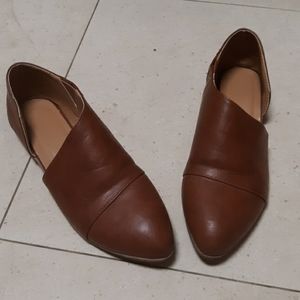 Tan ankle boots with cutout detail